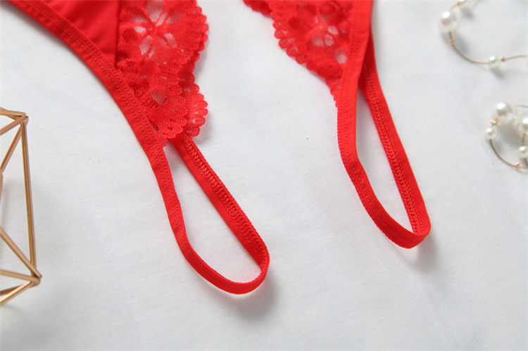 Lace Transparent Crotchless Panties