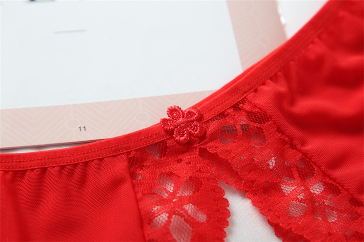 Lace Transparent Crotchless Panties