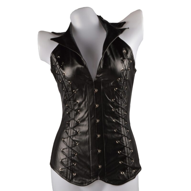 Women's Leather Slimming Corset - Image 5