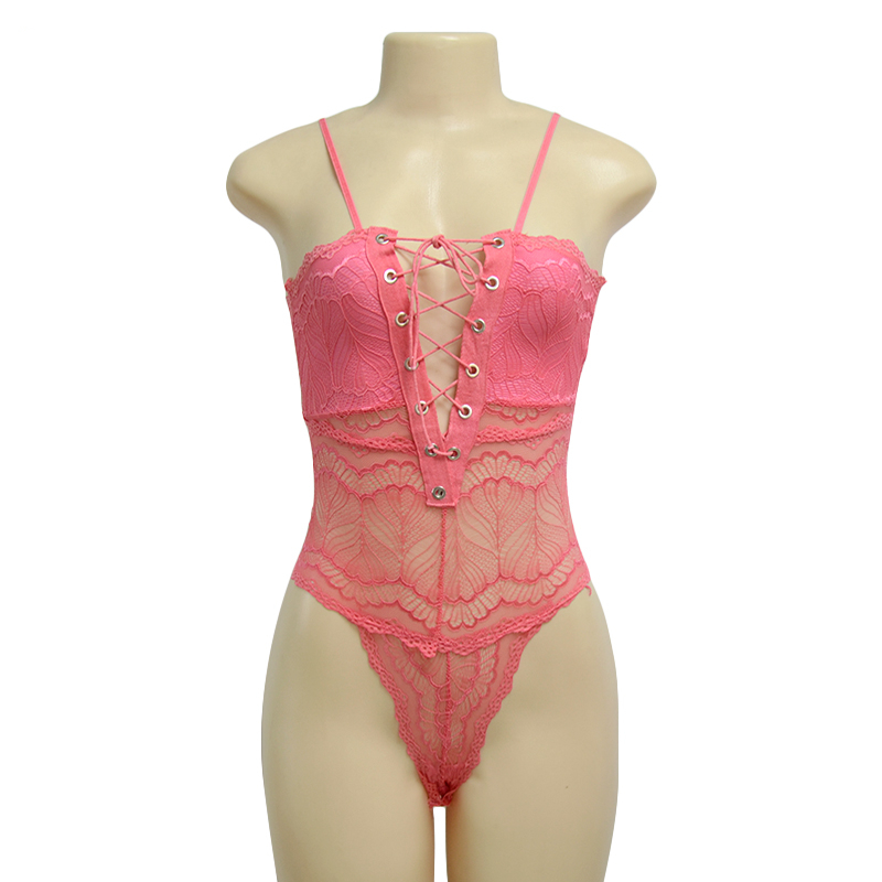 Women's Lace Cami Teddy With Belt