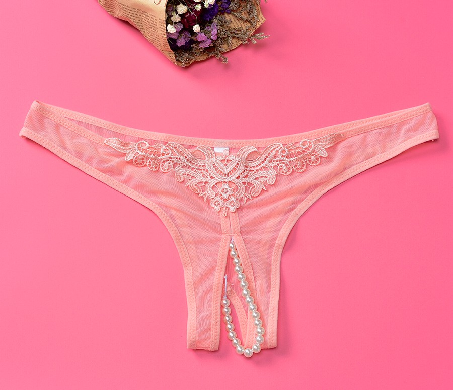 Sexy Crotchless Panties with Pearls