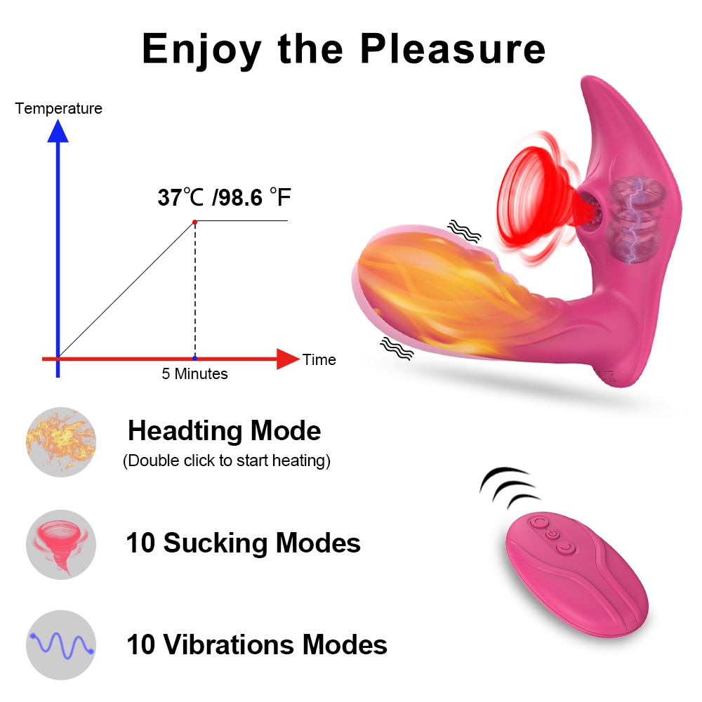 2 in 1 Remote Control Sucker and Vibrator