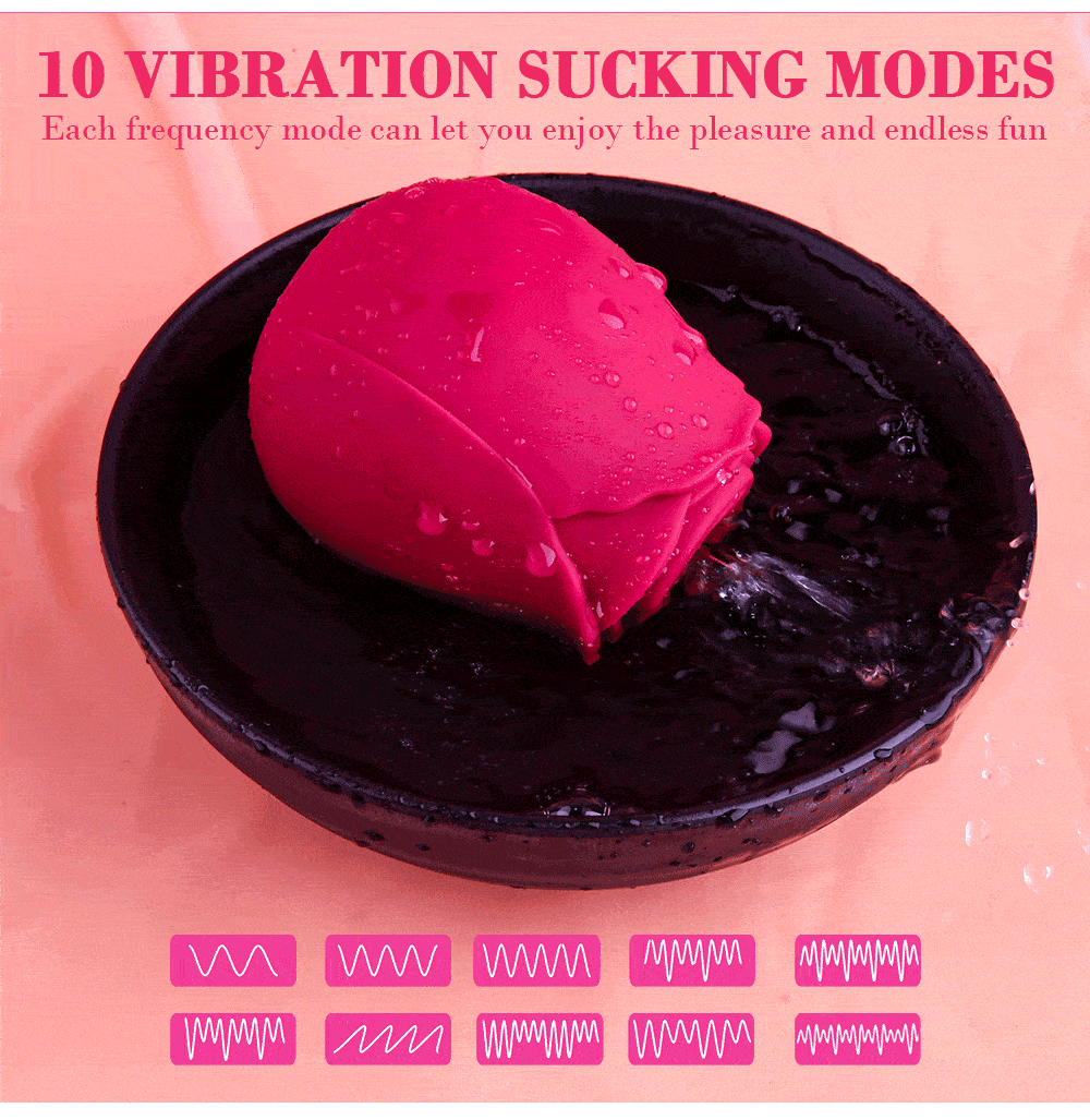 Vaginal Sucking Vibrator in Rose Shape