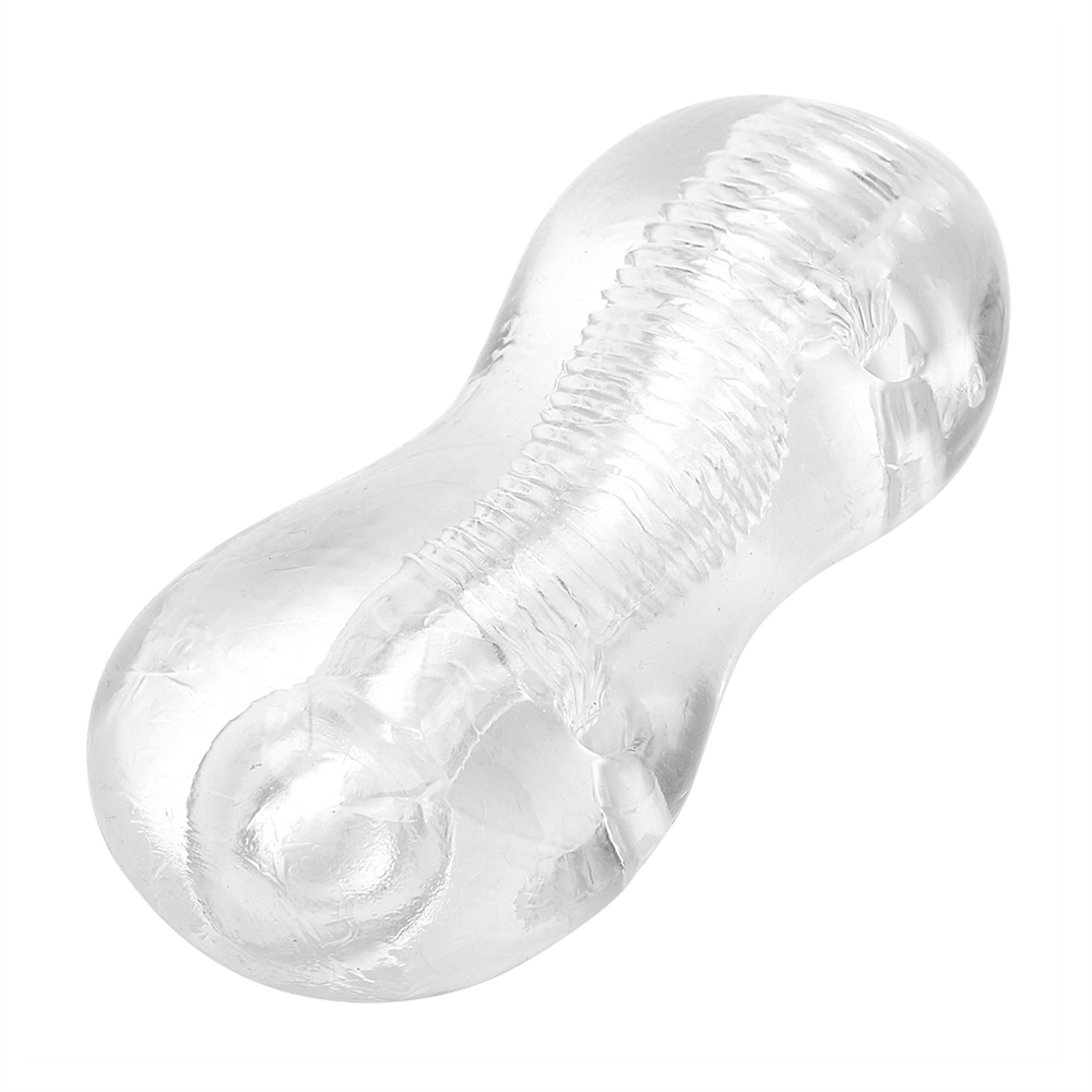 Ergonomic Transparent Soft Plastic Masturbator