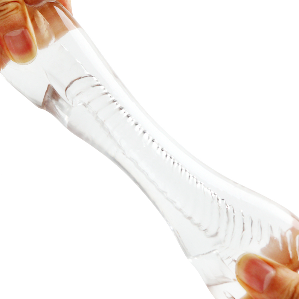 Ergonomic Transparent Soft Plastic Masturbator