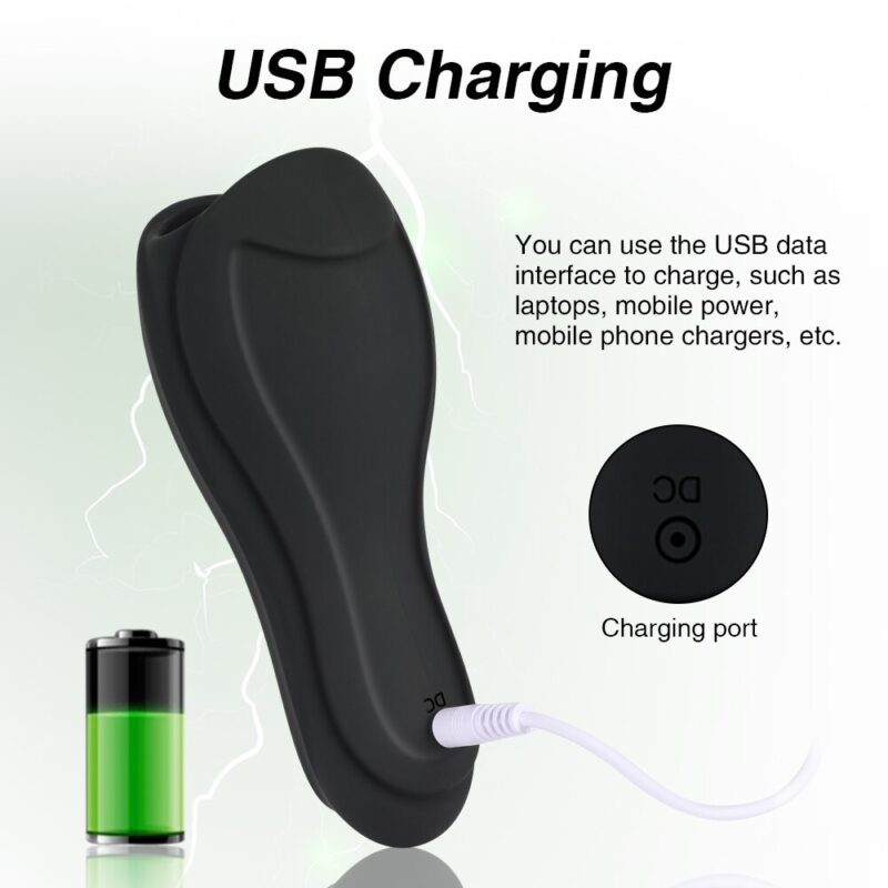 USB Men's Vibrator in Black - Image 3