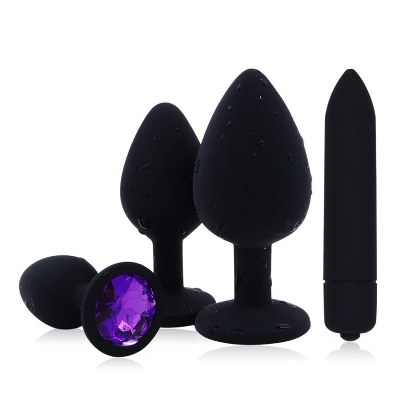 Cute Bullet Shaped Automatic Silicone Anal Toys Set - Image 6