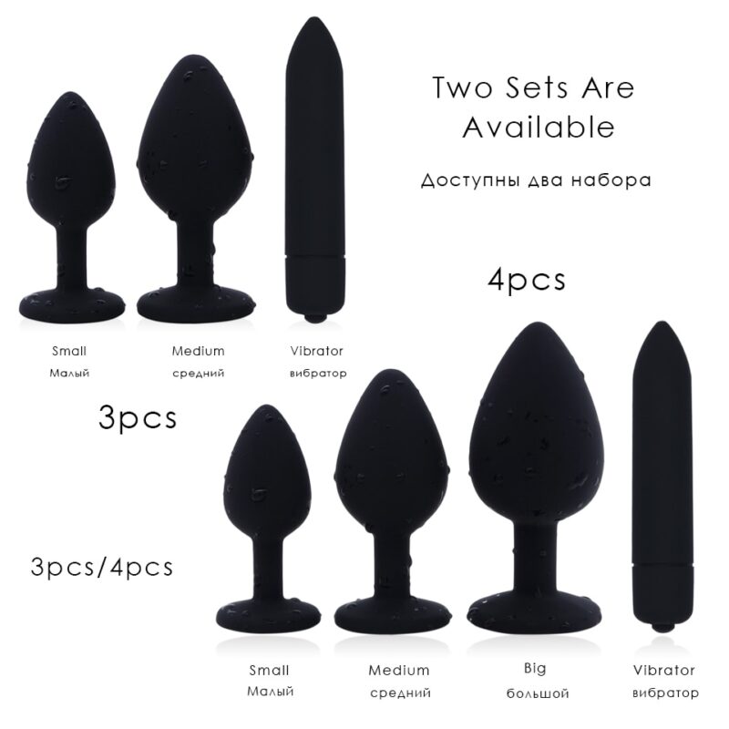 Cute Bullet Shaped Automatic Silicone Anal Toys Set - Image 3