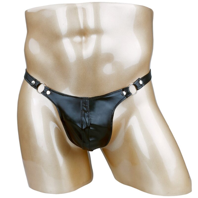 Cute Erotic Low-Rise Leather Men’s Thongs