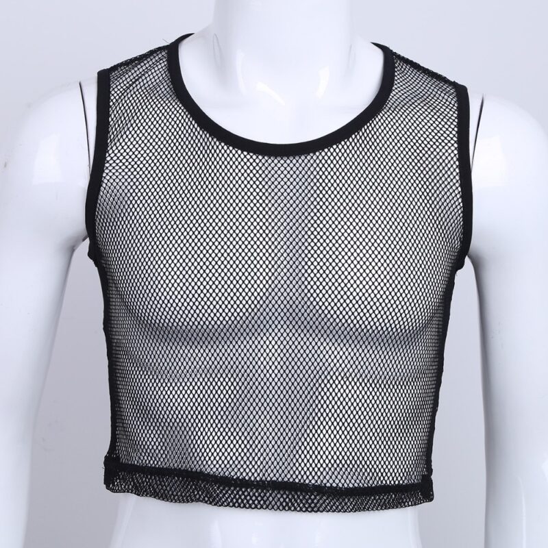 Men's Sheer Mesh Tank Top - Image 4