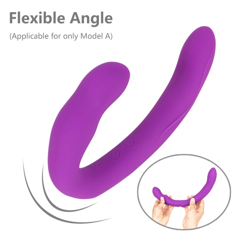 Purple Double Pleasure Strapless Strapon - Image 4