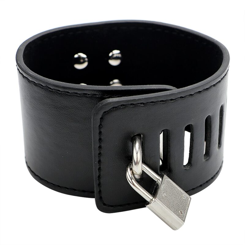 Leather and Stainless Steel Ankle Spreader Cuffs - Image 7