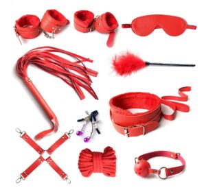 BDSM Sex Toys with Fur 10 Pcs Set