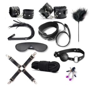 BDSM Sex Toys with Fur 10 Pcs Set