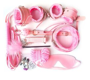 BDSM Sex Toys with Fur 10 Pcs Set