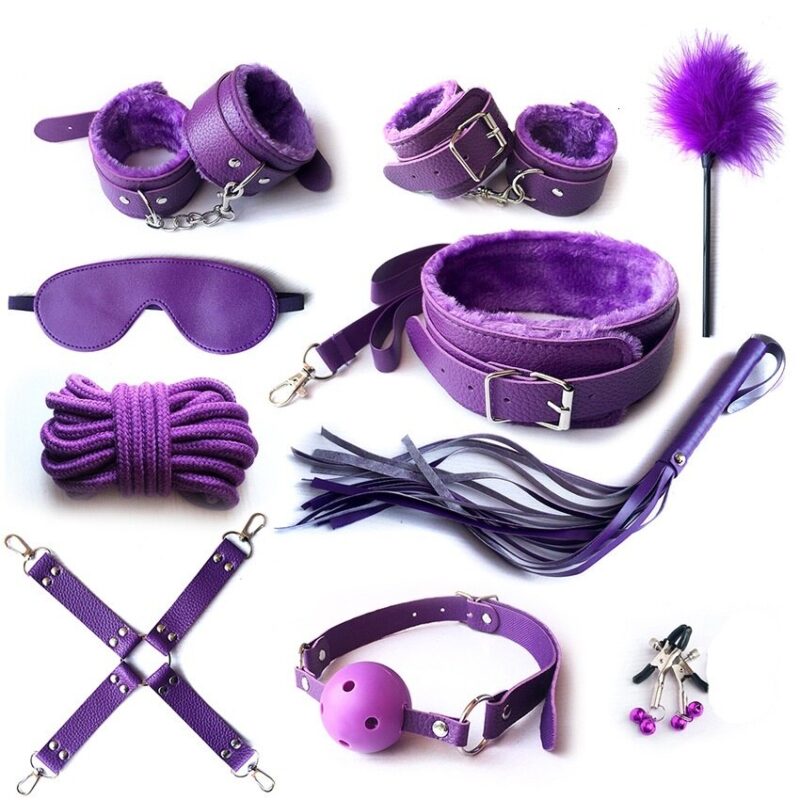 BDSM Sex Toys with Fur 10 Pcs Set - Image 5