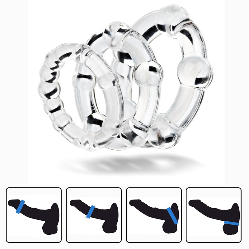 Set of 3 Durable Cock Penis Rings