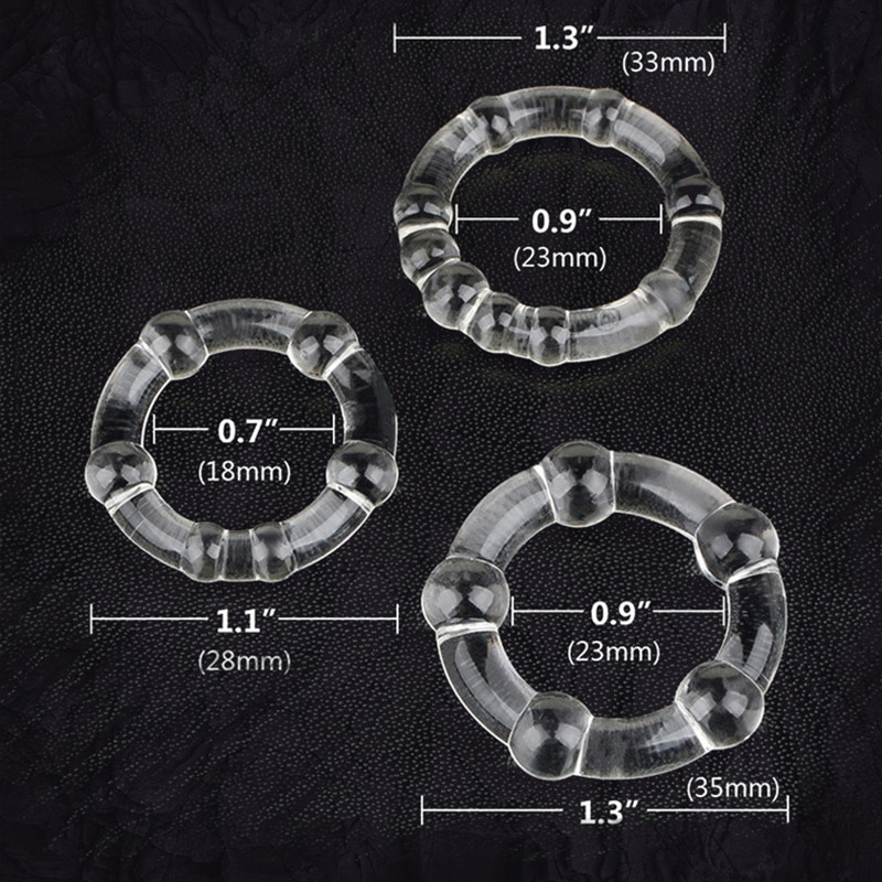 Set of 3 Durable Cock Penis Rings