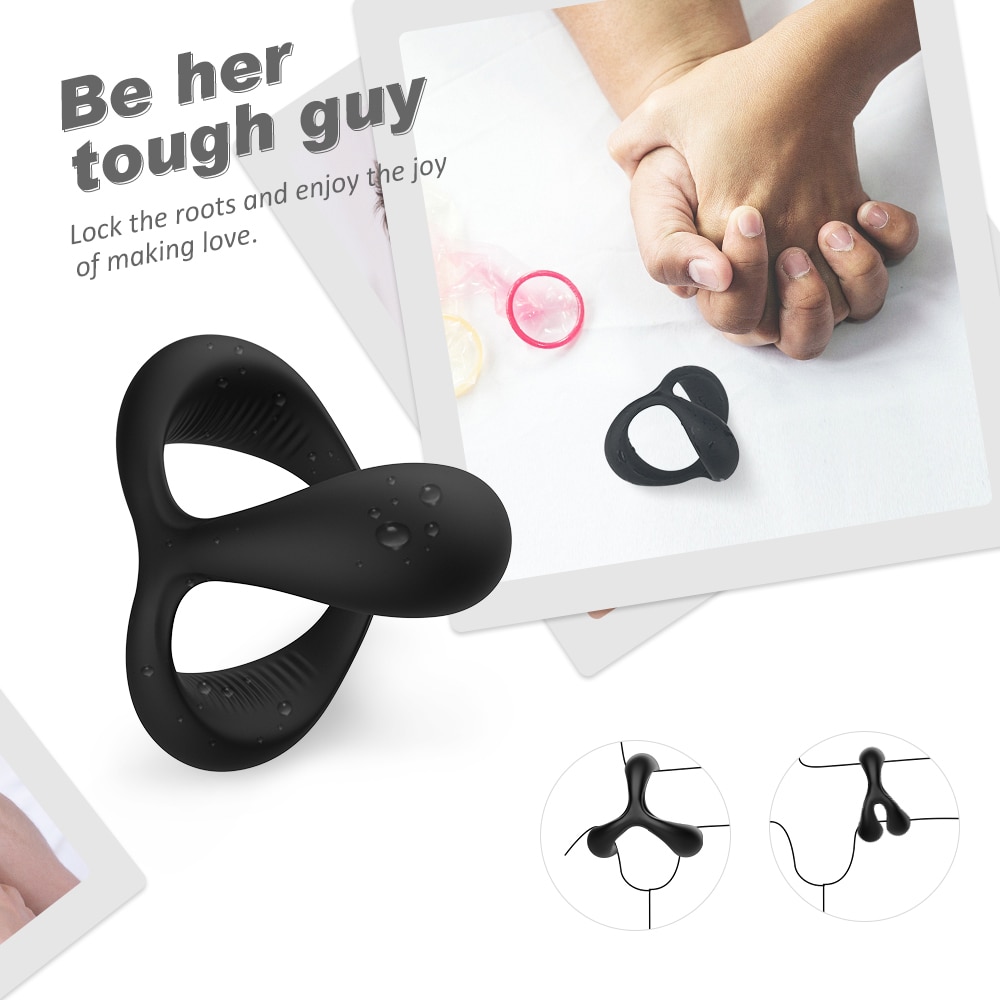 Black Men's Penis Cock Ring