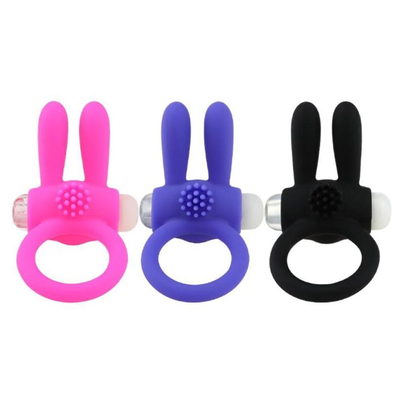 Rabbit Shaped Men's Vibrating Cock Ring - Image 6