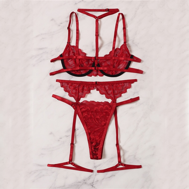 Women's Lingerie Set in Red Color