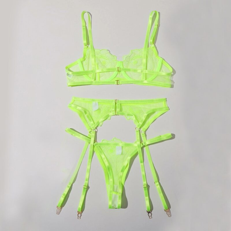 Lace Women's Lingerie Set in Green Color - Image 2