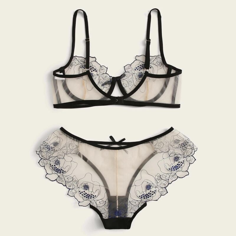 See-Through Set of Bra and Panty for Women - Image 2